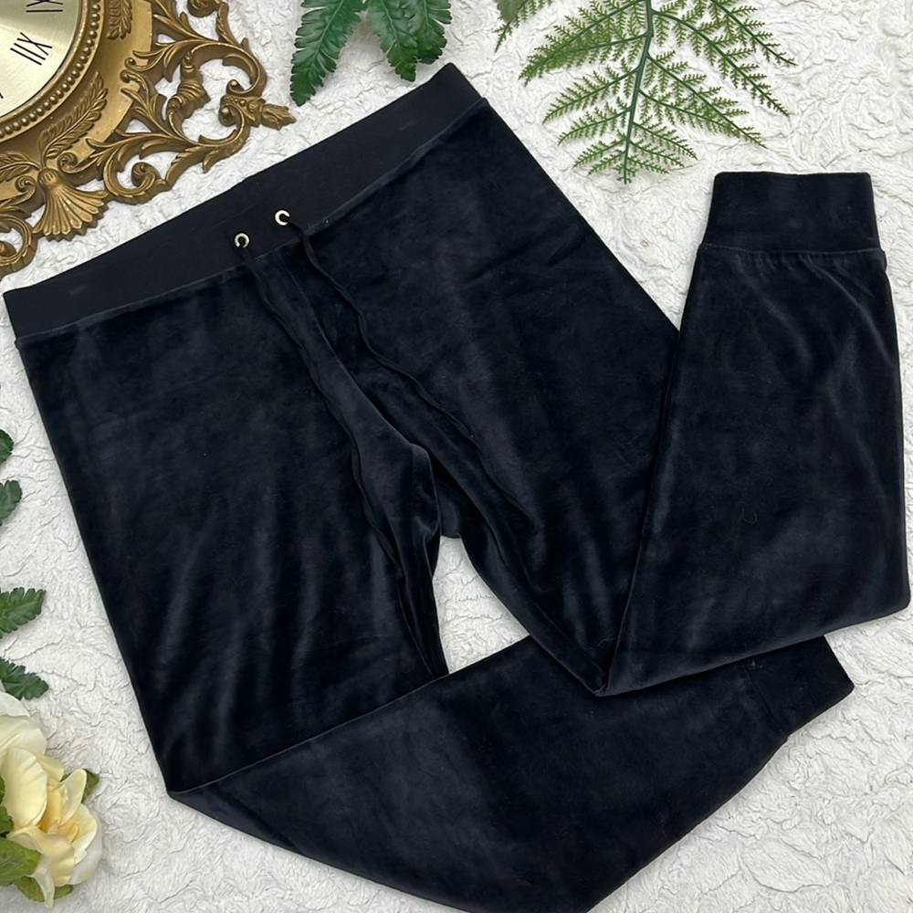 Black Juicy Couture Velour Joggers